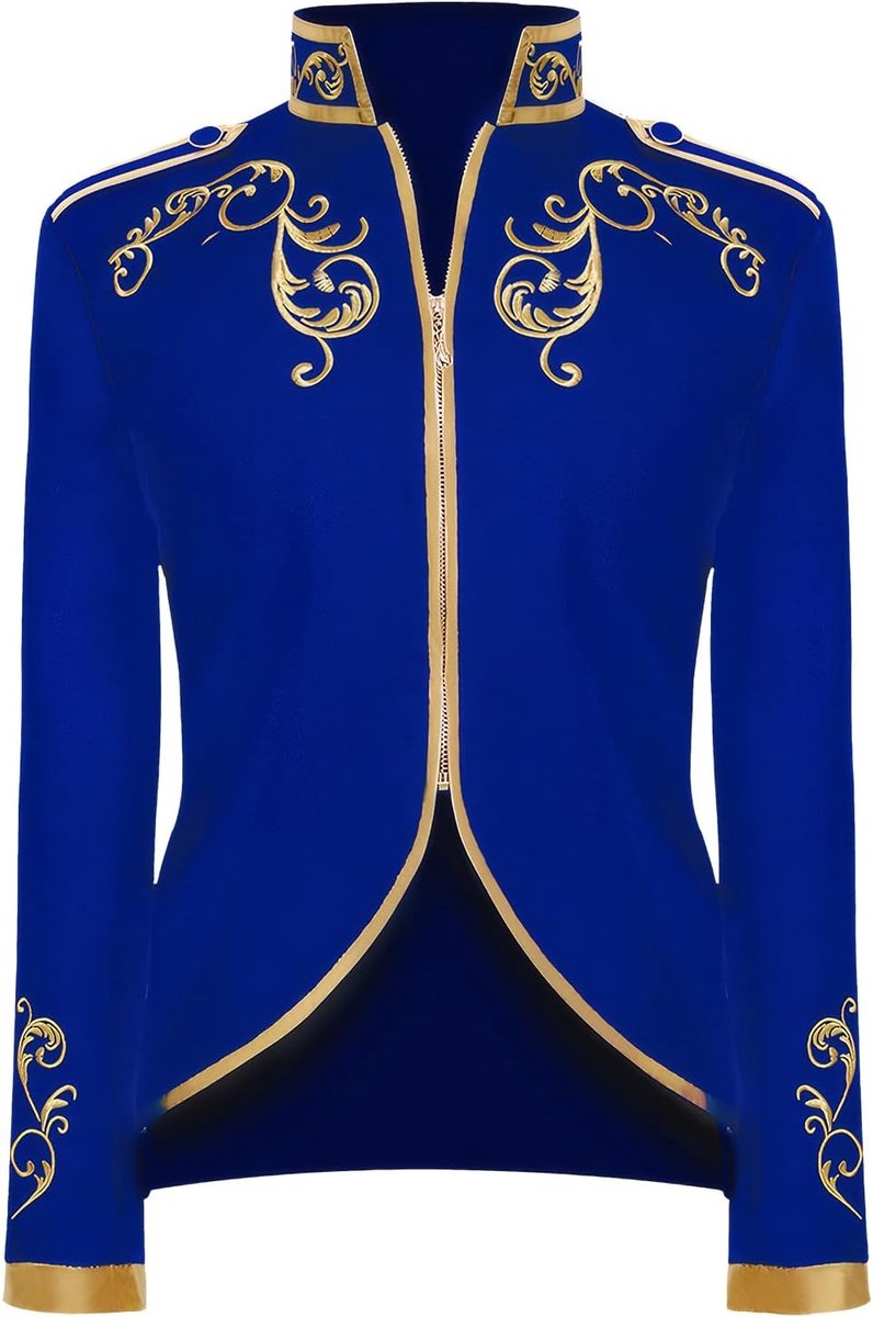 Prinskostuum voor heren, steampunk, gothic, blazer, jas, middeleeuws Victoriaanse retrokleding, Halloween, carnavalskostuum
