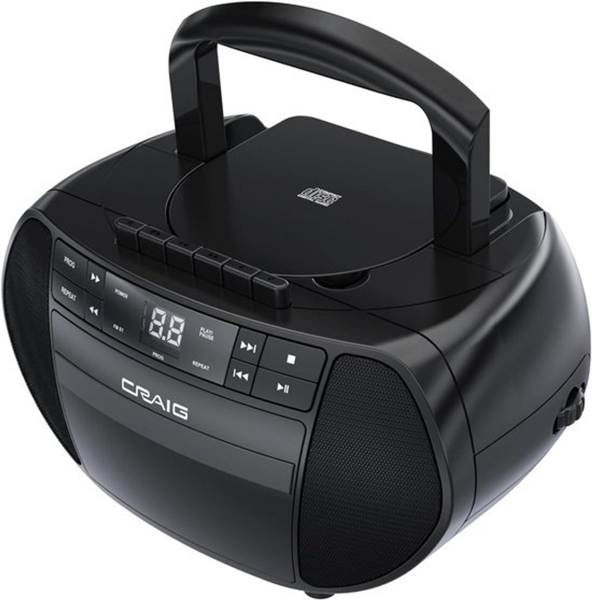 CD Boombox met AM/FM Radio en Cassettespeler - Draagbare Stereo