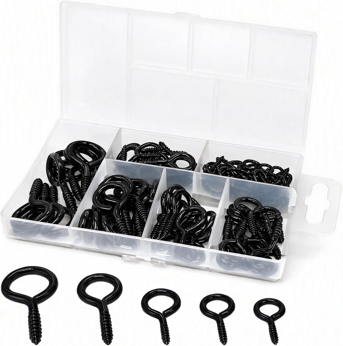 Haken, ooghaken schroef Q-hanger haken met veiligheidsgesp, plafondhaak kit voor keuken tuinplanten kerst outdoor lichtslingers