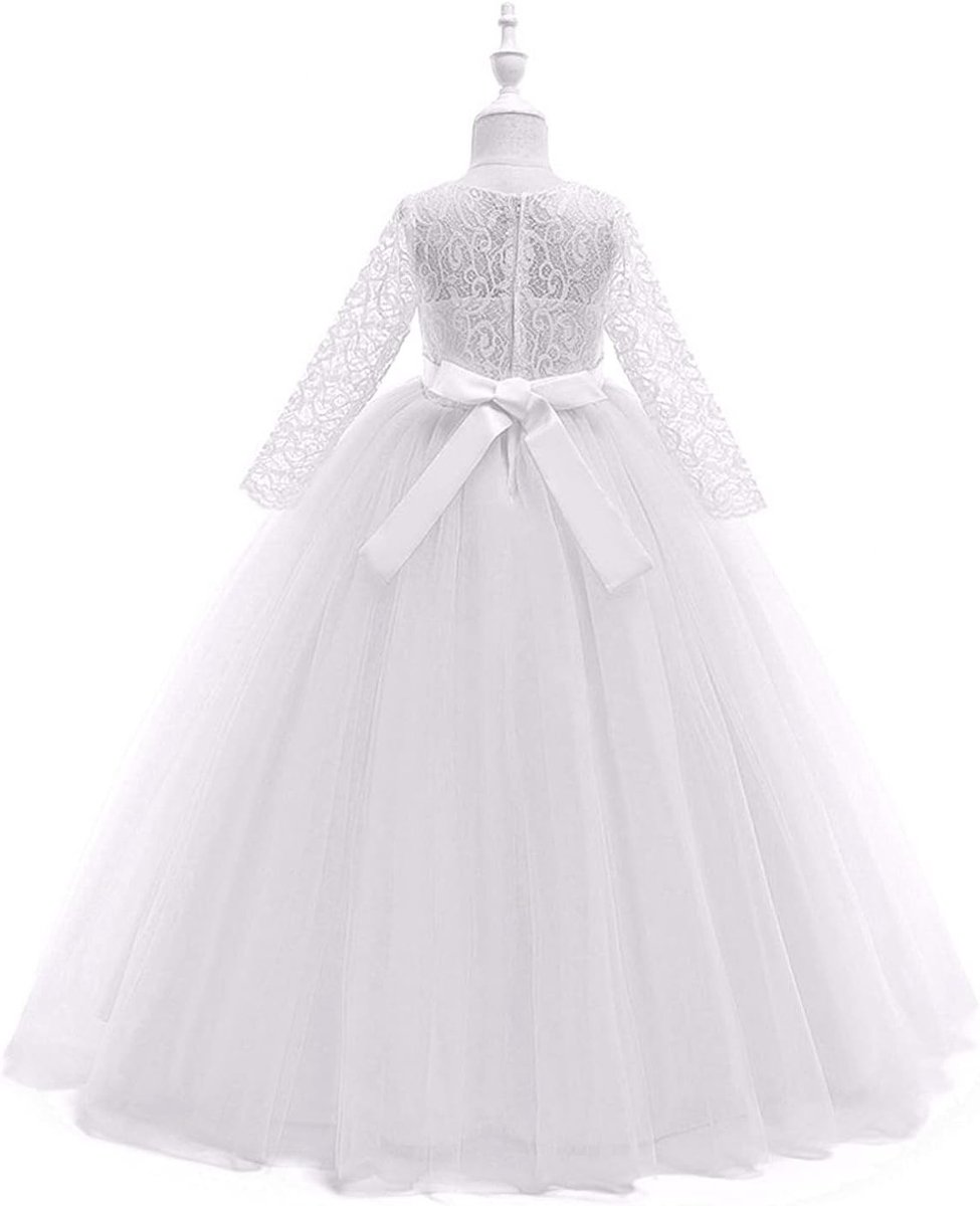 Prinsessenjurk voor meisjes, ceremonie, avond, groen, tule, glanzend, Kerstmis, communie, ontvangst, kinderen, meisjes, gelegenheid A105