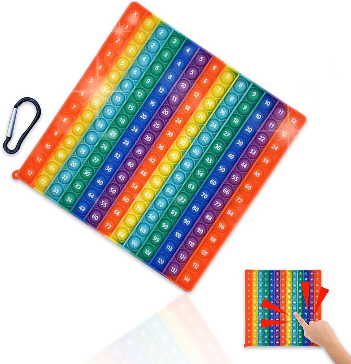 Educatief Vermenigvuldigingsspel voor Kinderen - Stressvermindering en Autisme Ondersteuning - 20 x 20 cm