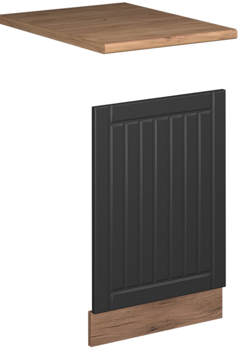 Vicco Frontpaneel Fame-Line, Donkergrijs/Goudkleurig Eiken, 45 cm, WB Eik