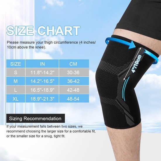 Kniebrace voor Compressie en Ondersteuning bij Meniscus Scheur, Artritis en Gewrichtspijn - 2 Stuks voor Sport en Activiteiten — afbeelding 4