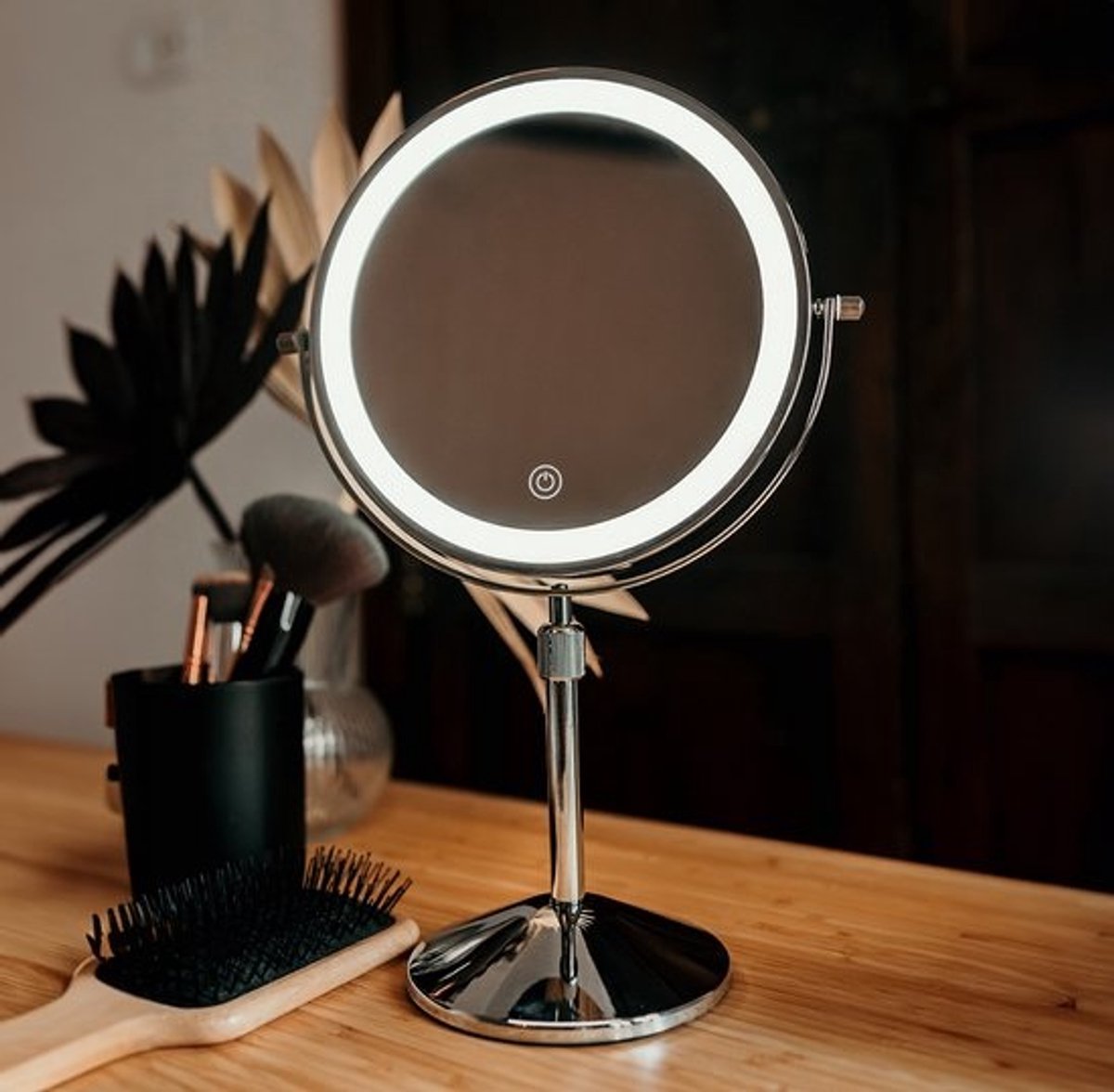 Make up spiegel met verlichting- Led spiegel - Scheer spiegel - Vergroot spiegel - Licht - 10x vergroting - Spiegel met licht - Make-upspiegel
