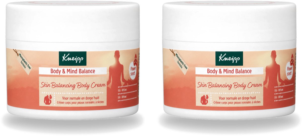 2 x Kneipp - Body crème - Body & Mind Balance - Iris & Vetiver - 200 ml - Voordeelverpakking - 2 stuks