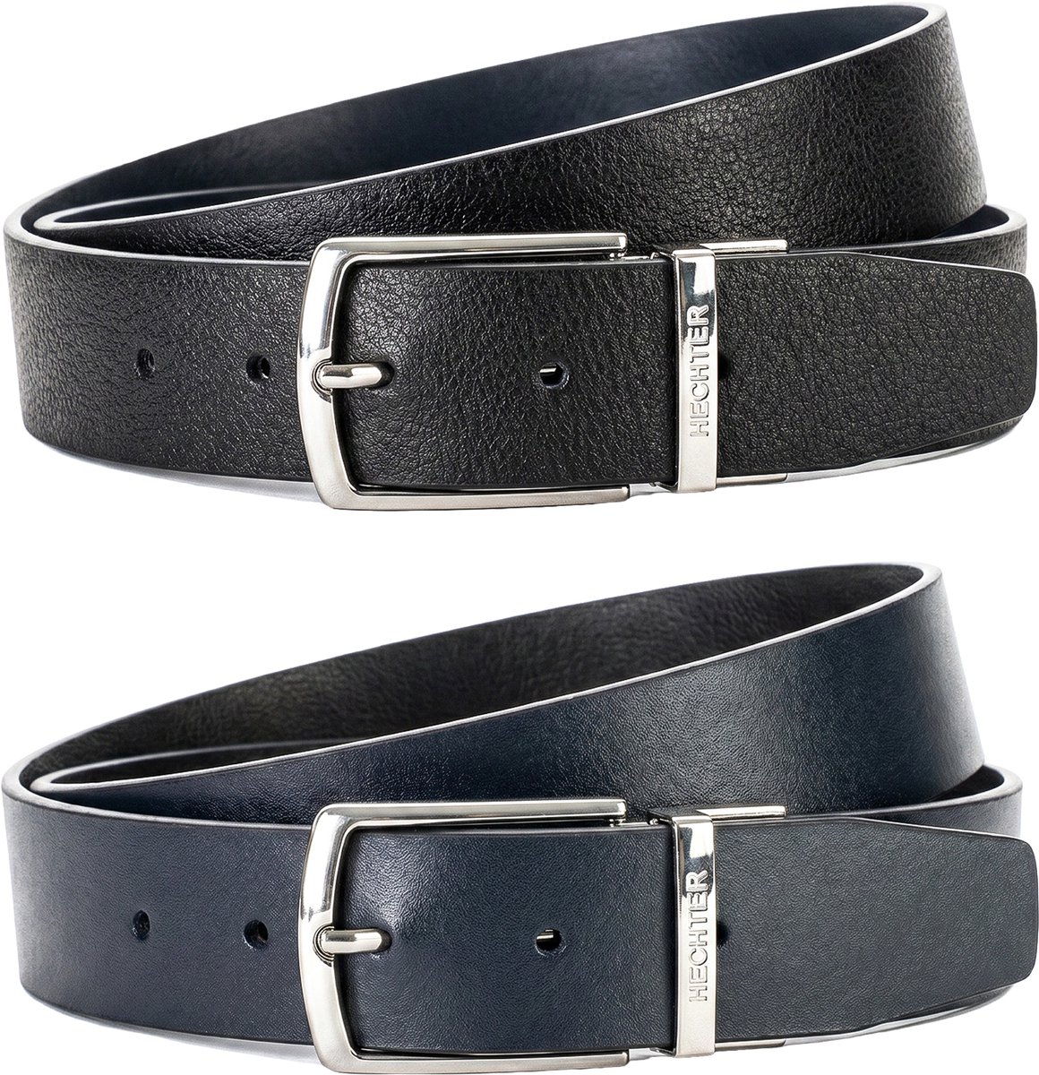 HECHTER leren heren riem - zwart