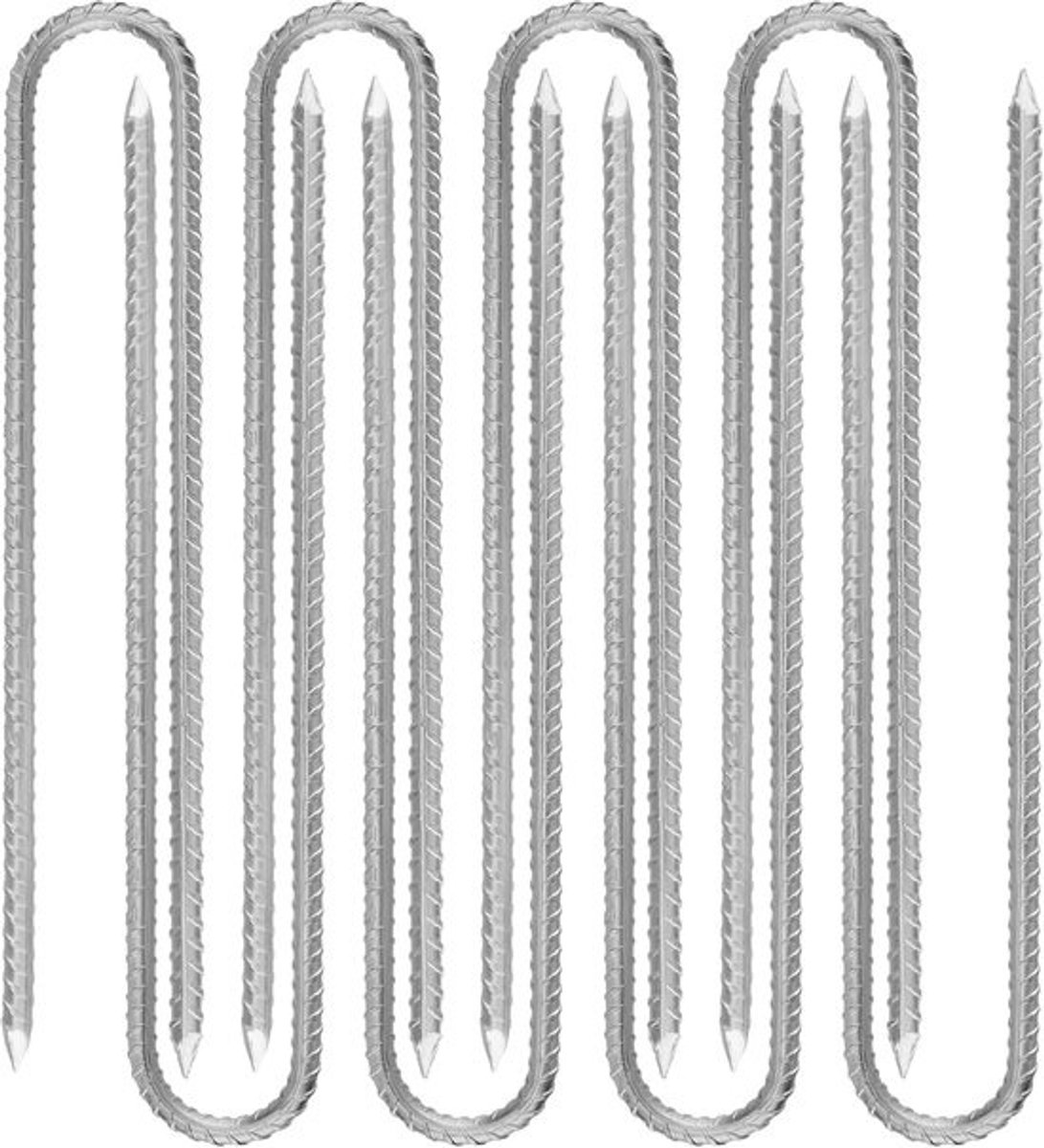 8 Stuks Grondankers voor Trampolines en Camping – U-Vormige Haringen 30 cm – Duurzaam en Stabiel