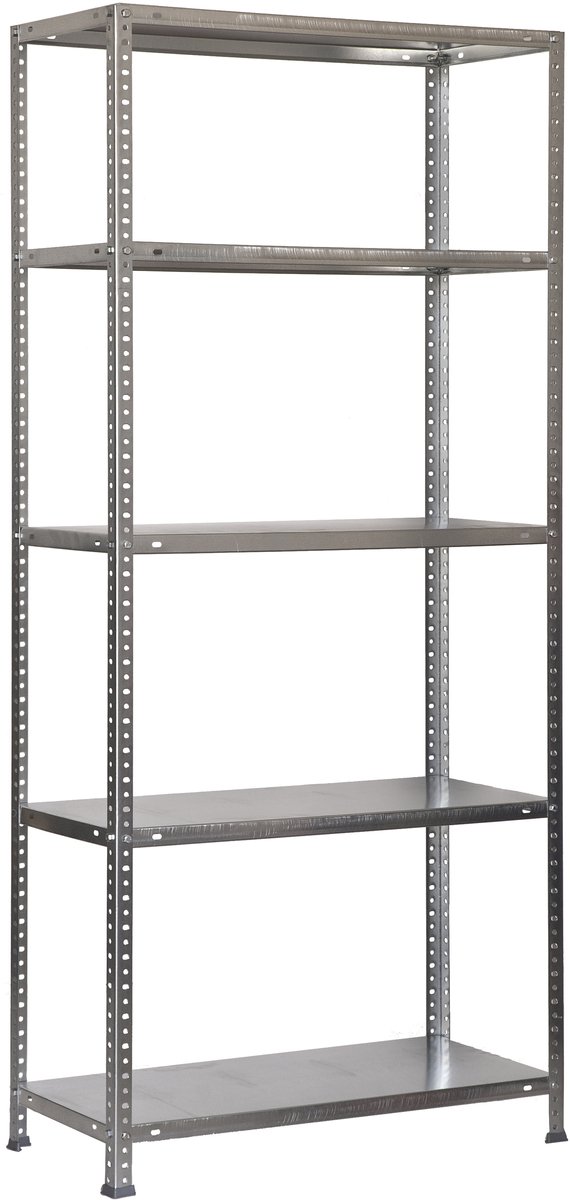 Simonrack Comfort Plus 5/400 Gegalvaniseerd - Metalen stellingkast, 2000x1000x400 mm, 5 niveaus, metalen legborden, draagvermogen 100 kg