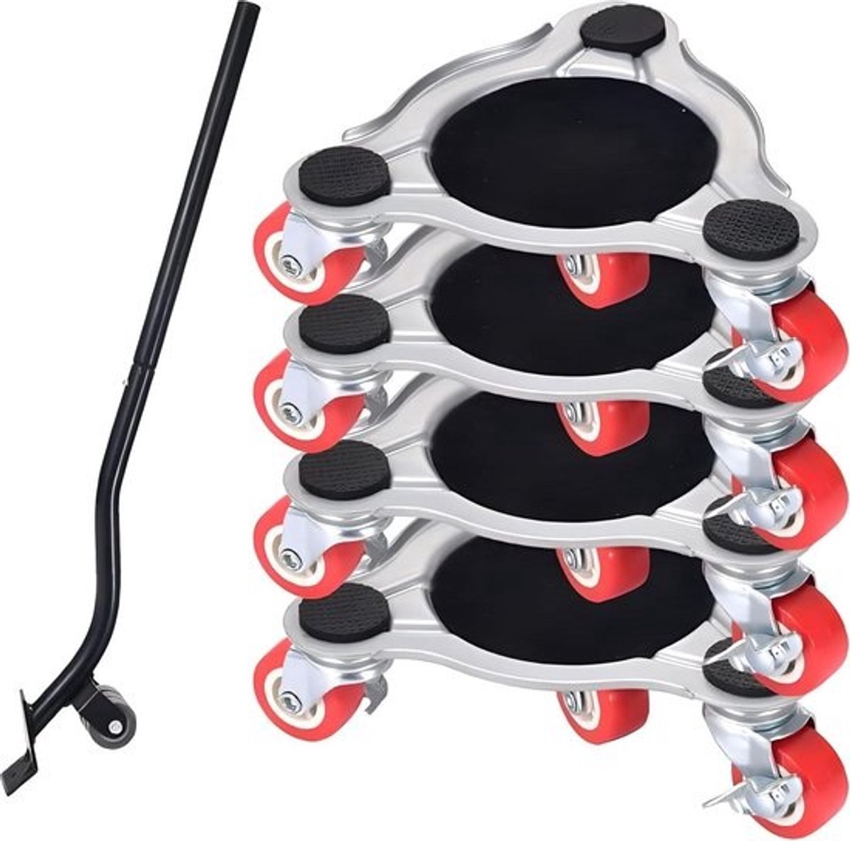 900 kg meubeltransportwielenset - beweegbare sliders - meubellifter - meubelglijders - zware meubels - 360° draaibare wielen