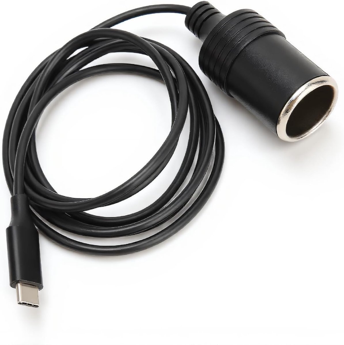 C Naar Sigarettenaansteker Adapter, 4.9ft Lang 15V3A 45W PD, USB C Naar Aansteker Kabel Voor Auto Voertuig