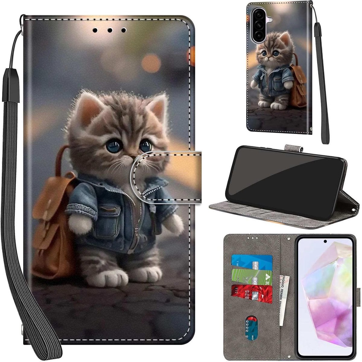 Hoesje voor Samsung Galaxy A56 5G, Kat
