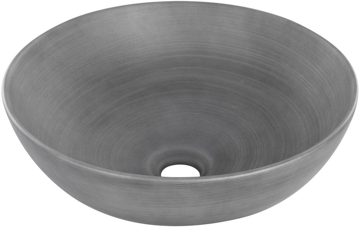 Differnz Slim waskom - Ã˜ 29 cm - keramiek - betonlook - donker grijs