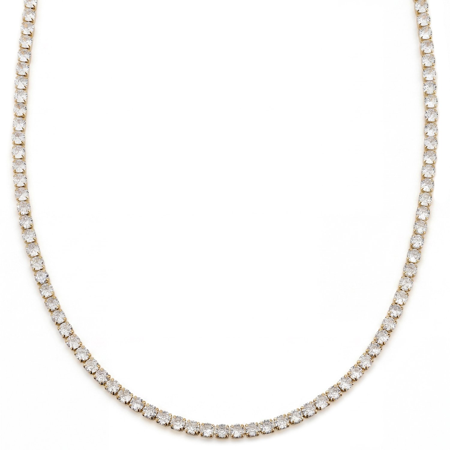Dazzle | 5 mm 14K vergulde tennisketting met zirkonia
