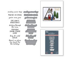 Spellbinders BetterPress Plate & Die - Ski-son's Greetings - 2 st.