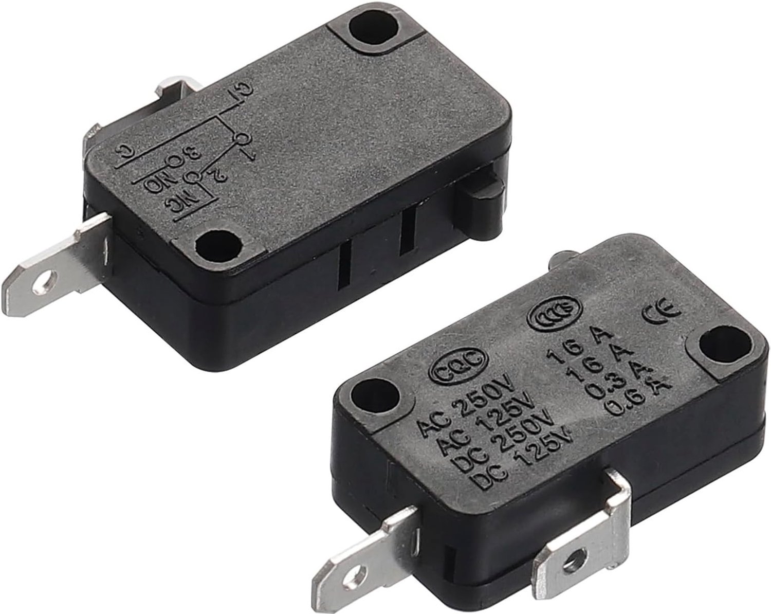 Magnetron Oven Deurschakelaar - Zwart - - Vervangingsonderdelen voor Magnetron en Rijstkoker - Pack van 2