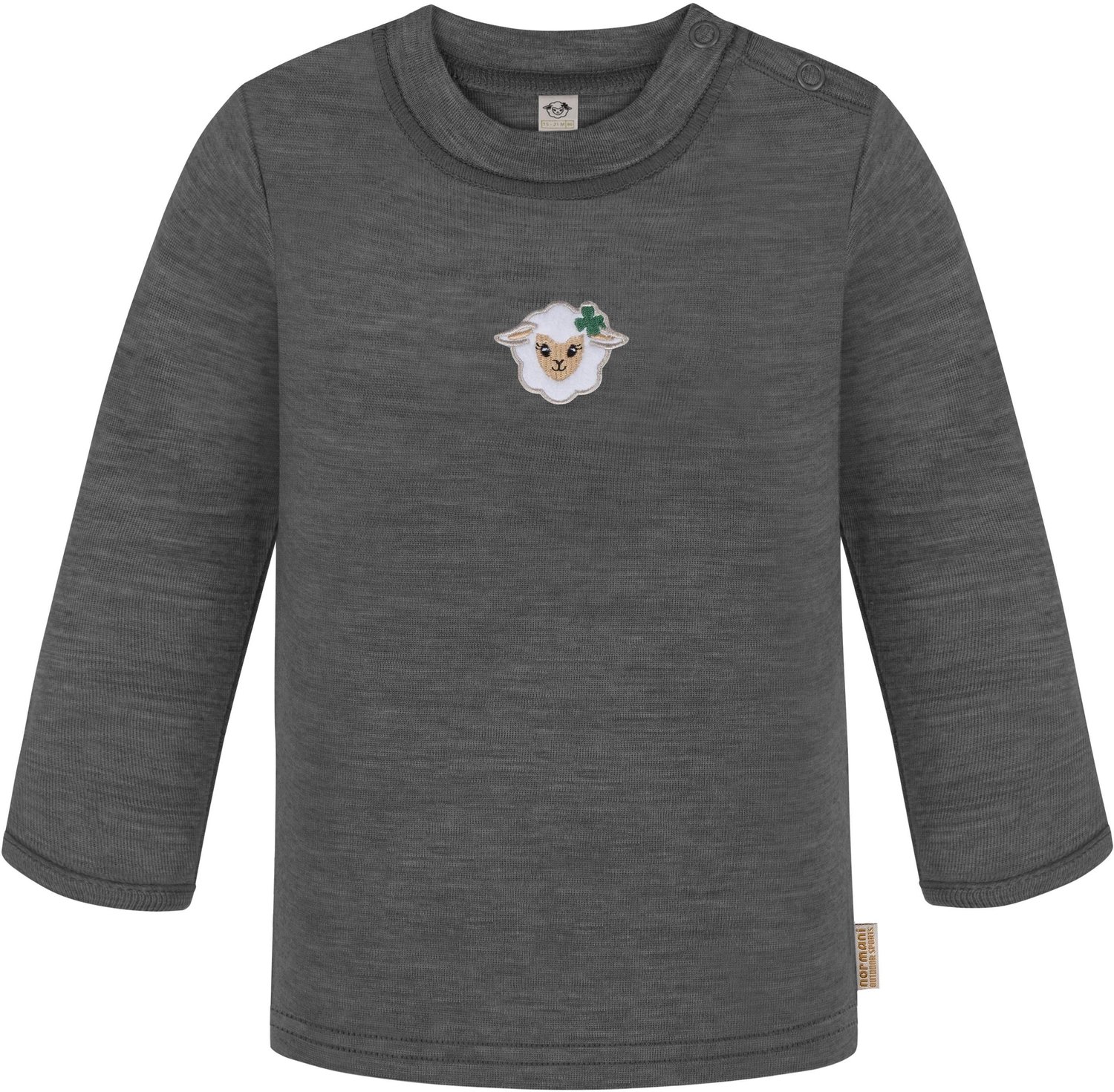 Baby-merino-shirt met lange mouwen „Taupo“