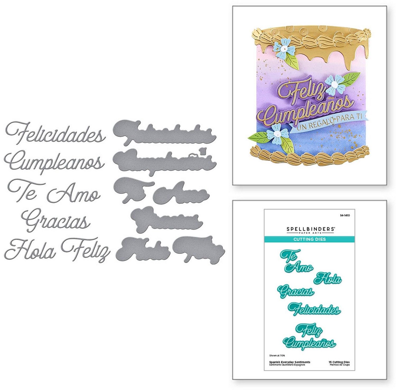 Spellbinders Snijmallen - Spanish Everyday Sentiments - 15 st.