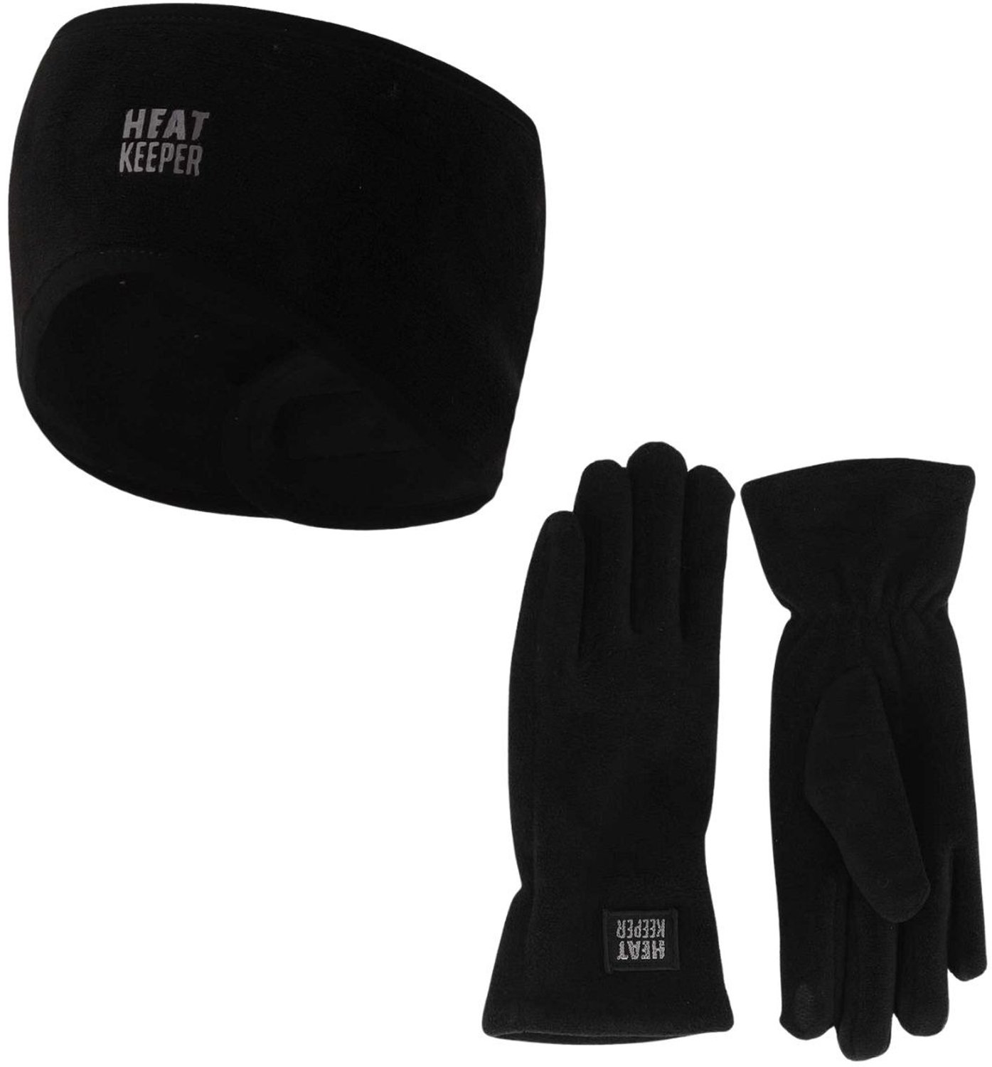 Heatkeeper Dames Winter Thermo Set - Fleece - Hoofband + Handschoenen - Zwart - One Size