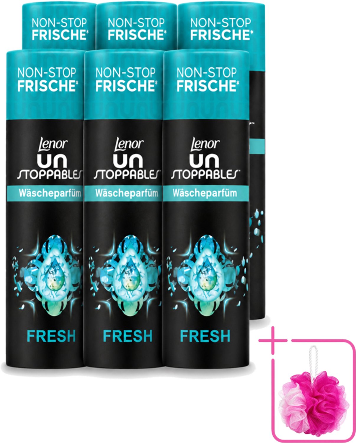 6 x Lenor – Geurbooster – Fresh – 12 Wasbeurten – 160 g - Bulkverpakking - Geurbooster - Douchemop - Wasgeur