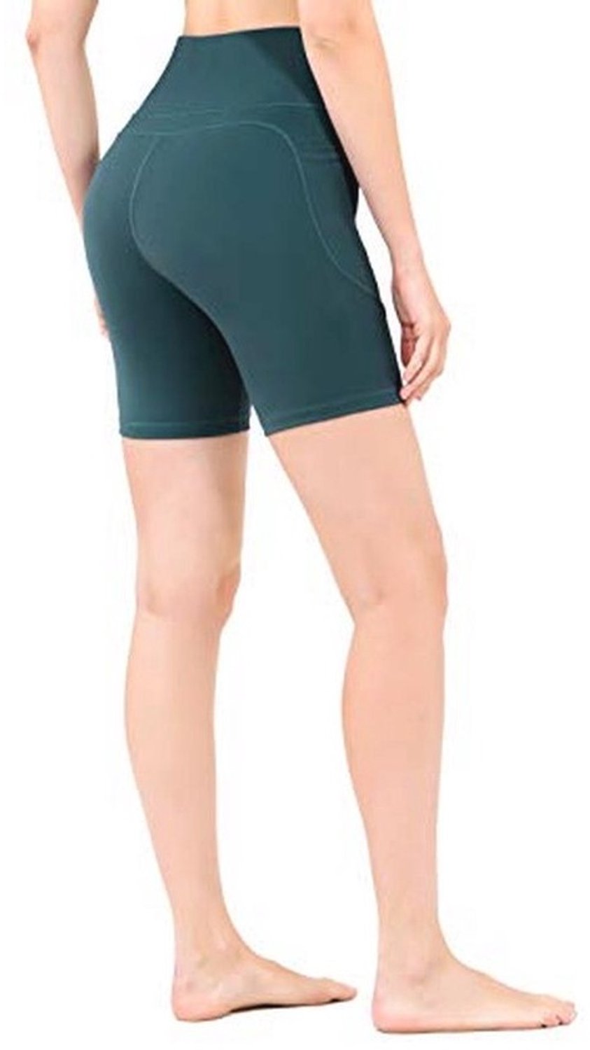 Yoga bikershorts voor dames met hoge taille en zakken - Buikcontrole voor sport — afbeelding 3