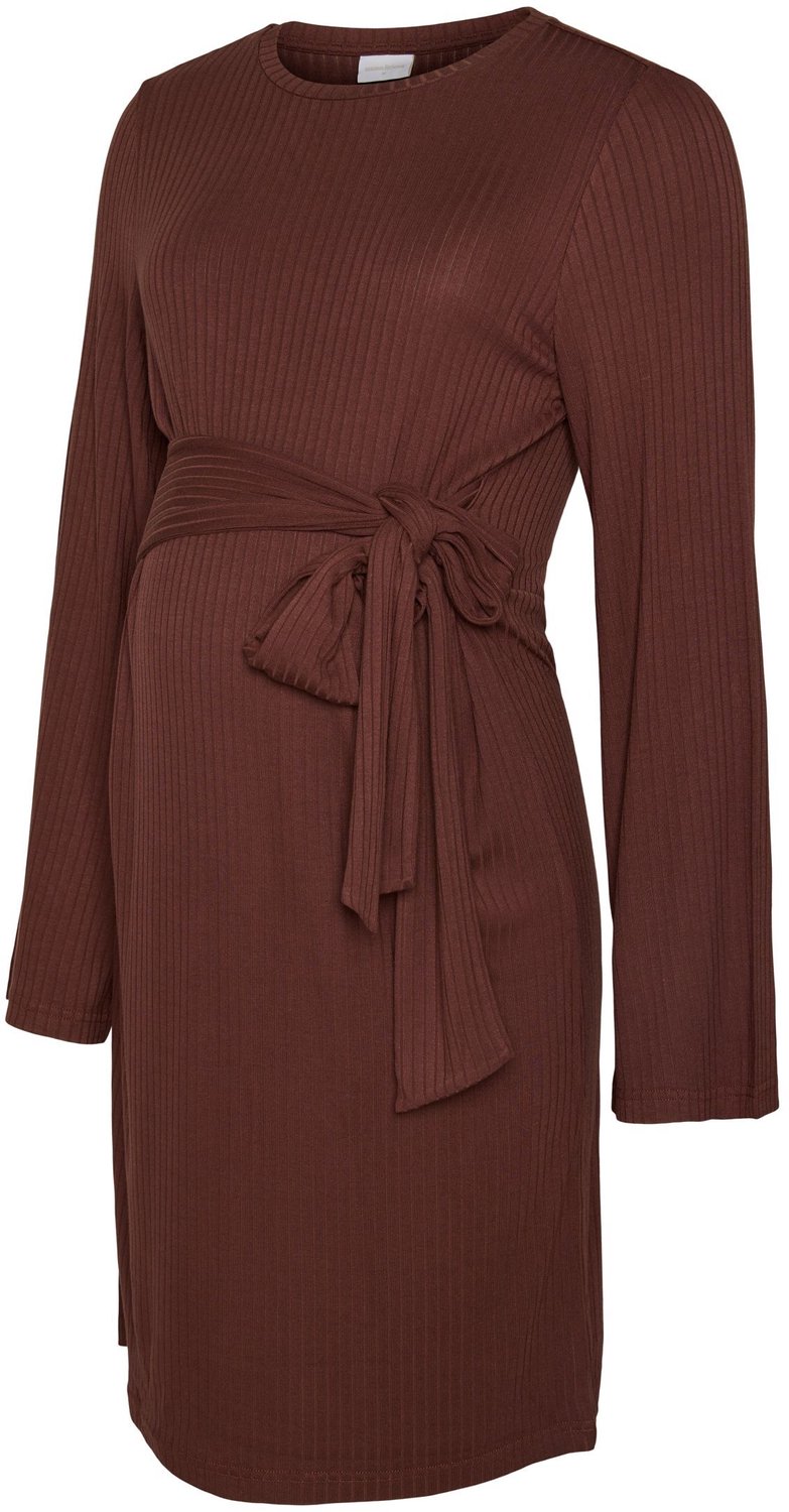 Mamalicious Mama Licious Jurk MLTRINITY Zwangerschapsjurk Brown Stone 1