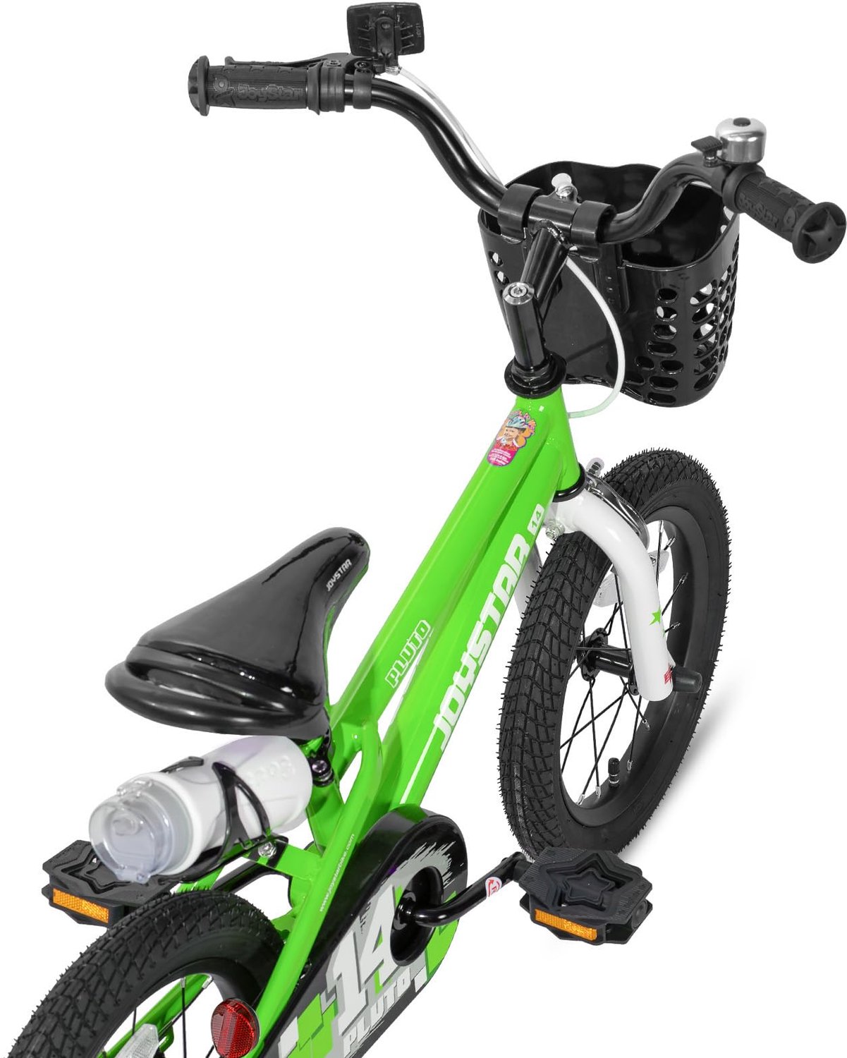 Kinderfiets 18 inch - groen - met stabilisator en standaard - ideaal voor jongens en meisjes 6-8 jaar - m-winkel