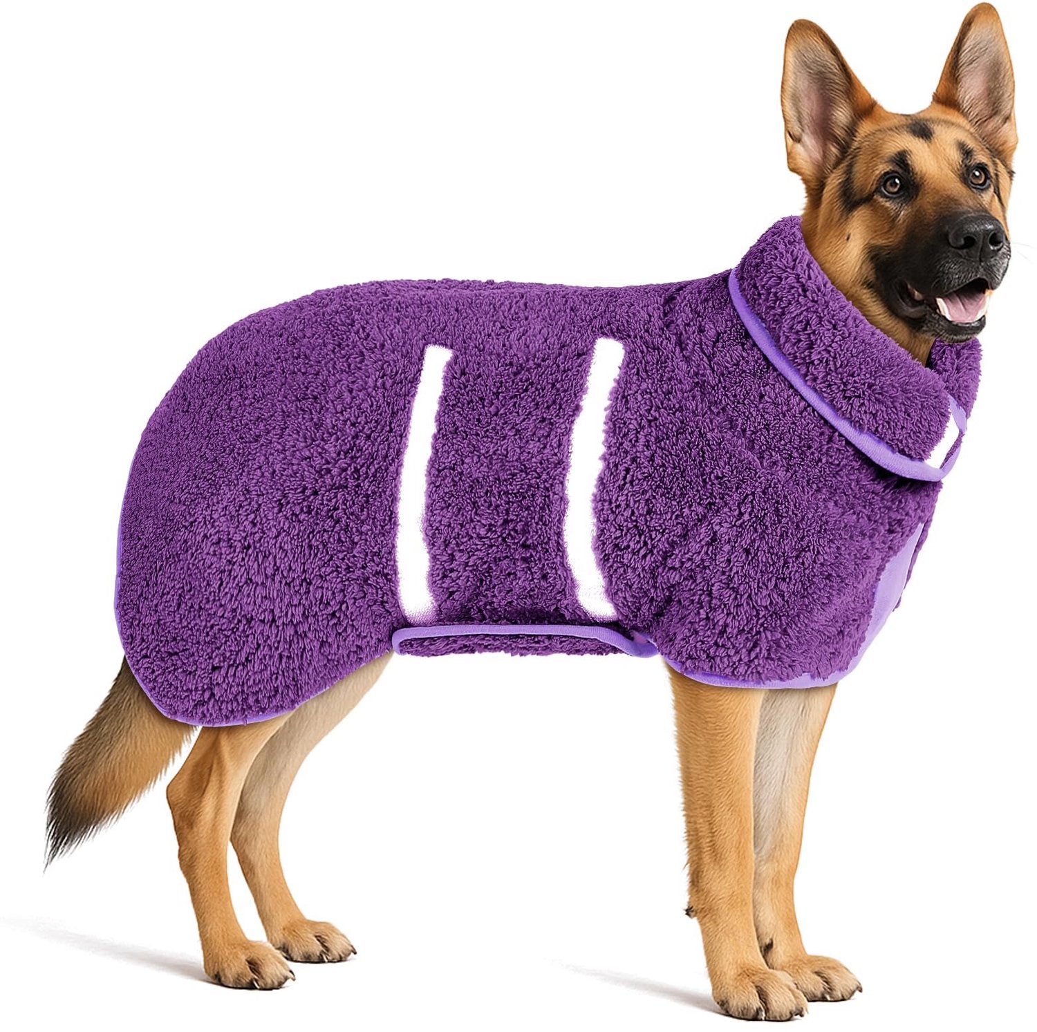 Famanu – Grote hondenbadjas met super absorberend fleece materiaal