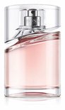 Hugo Boss Femme parfumfles van helder glas met zachtroze vloeistof en een opvallende schuine dop.
