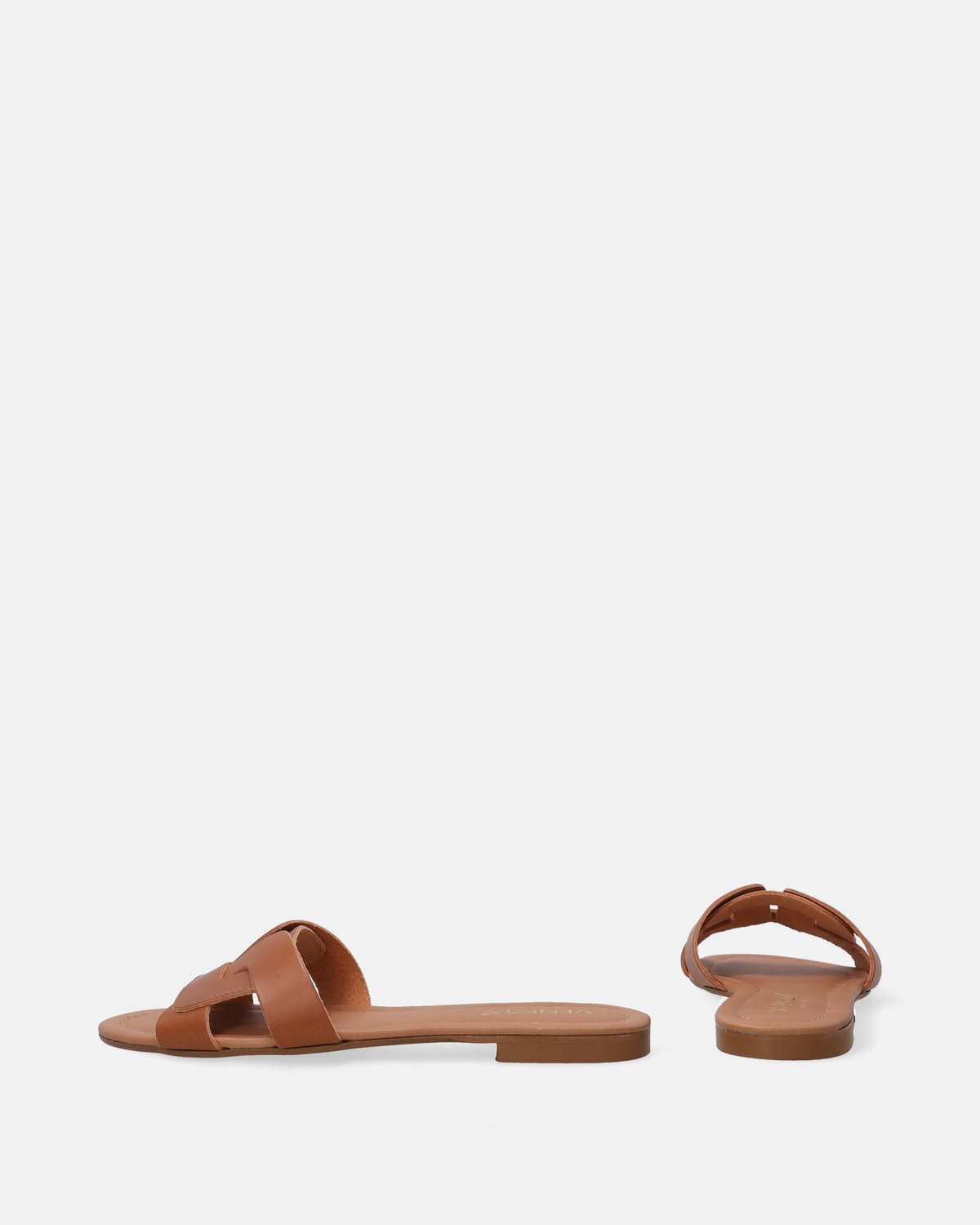Dames Slippers - Bruin - Gevlochten Bovenwerk