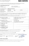 Severin EU-conformiteitsverklaring voor magnetron model MW 007885 met technische gegevens en keurmerken.