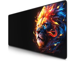 Titanwolf gaming muismat XXL 900 x 400 mm - Fire Lion - antislip - afwasbaar