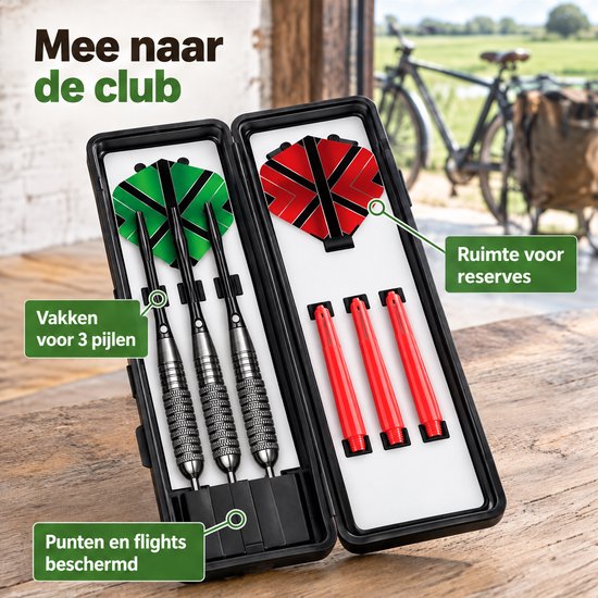 Levano Dartpijlen 22 Gram - Steeltip Darts - Dartset Compleet voor Dartbord - Dart Flights en Shafts - Dartpijlen Set - Dartkoffer - Dartpijltjes Volwassenen - Dartbord Accessoires - Dartspullen voor Pijlen — afbeelding 4