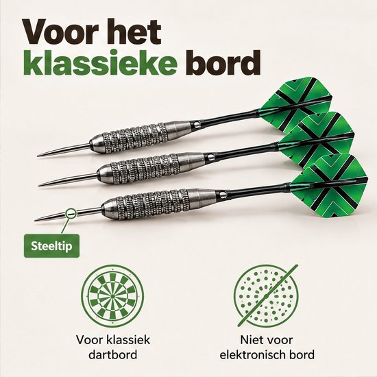 Levano Dartpijlen 22 Gram - Steeltip Darts - Dartset Compleet voor Dartbord - Dart Flights en Shafts - Dartpijlen Set - Dartkoffer - Dartpijltjes Volwassenen - Dartbord Accessoires - Dartspullen voor Pijlen — afbeelding 2