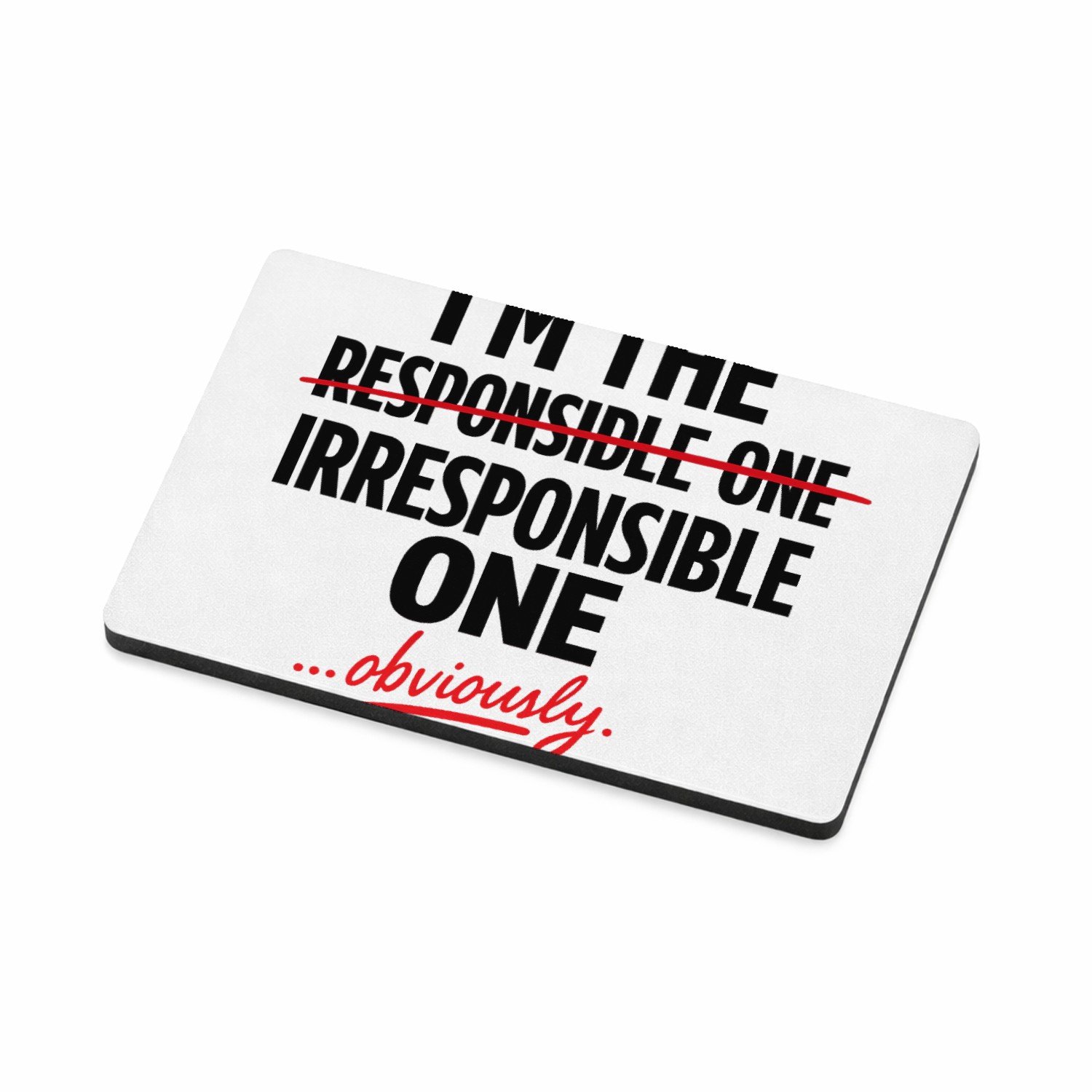 Mr Cadeautjes MDF magnetische fotolijst 7,5 x 5 - design Een krachtige typografische grap met een doorgestreepte verw | cadeau Wit