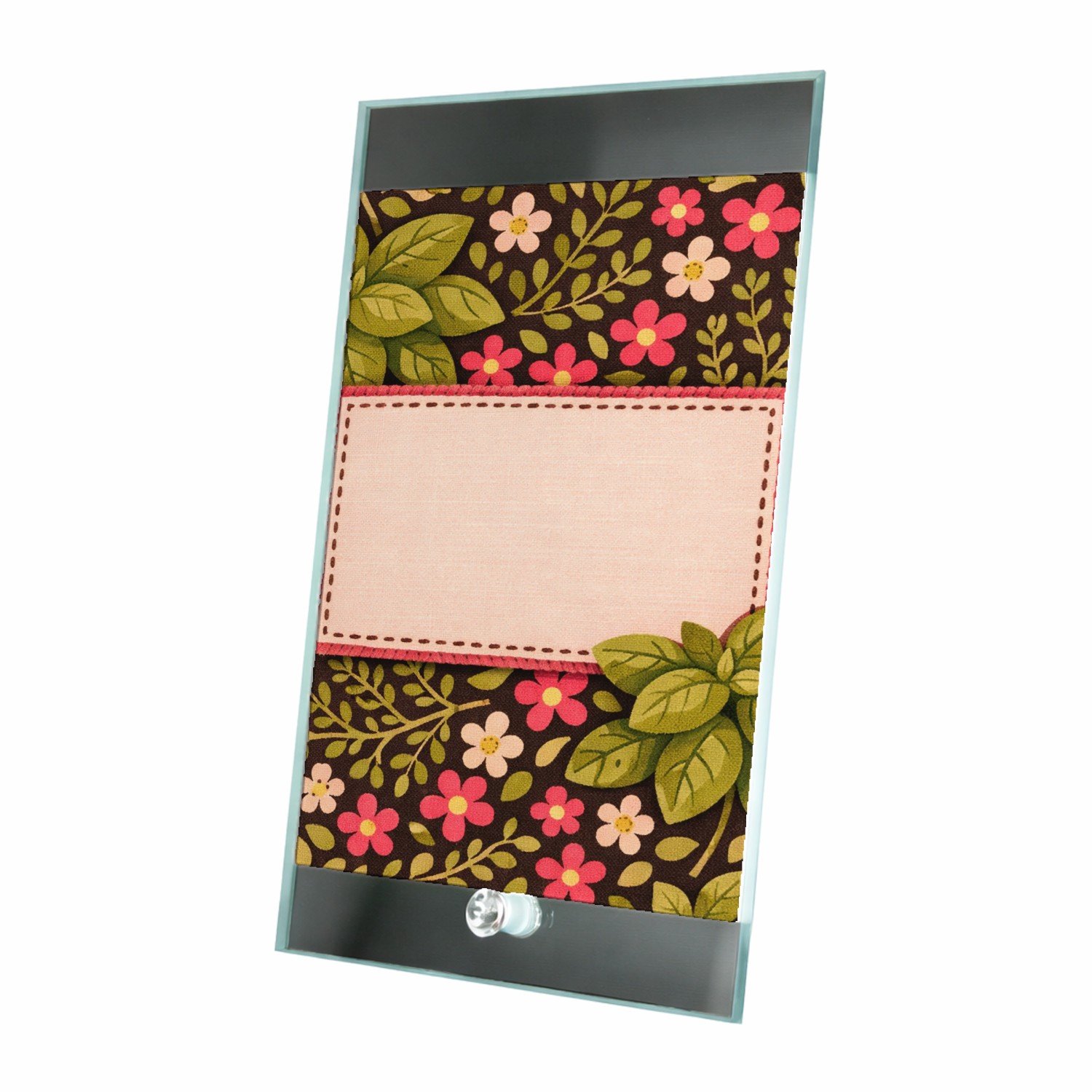 Mr Cadeautjes Glasframe 15 x 23 - design Een handgemaakte keukenprint met kruiden en labelkaart | cadeau Wit
