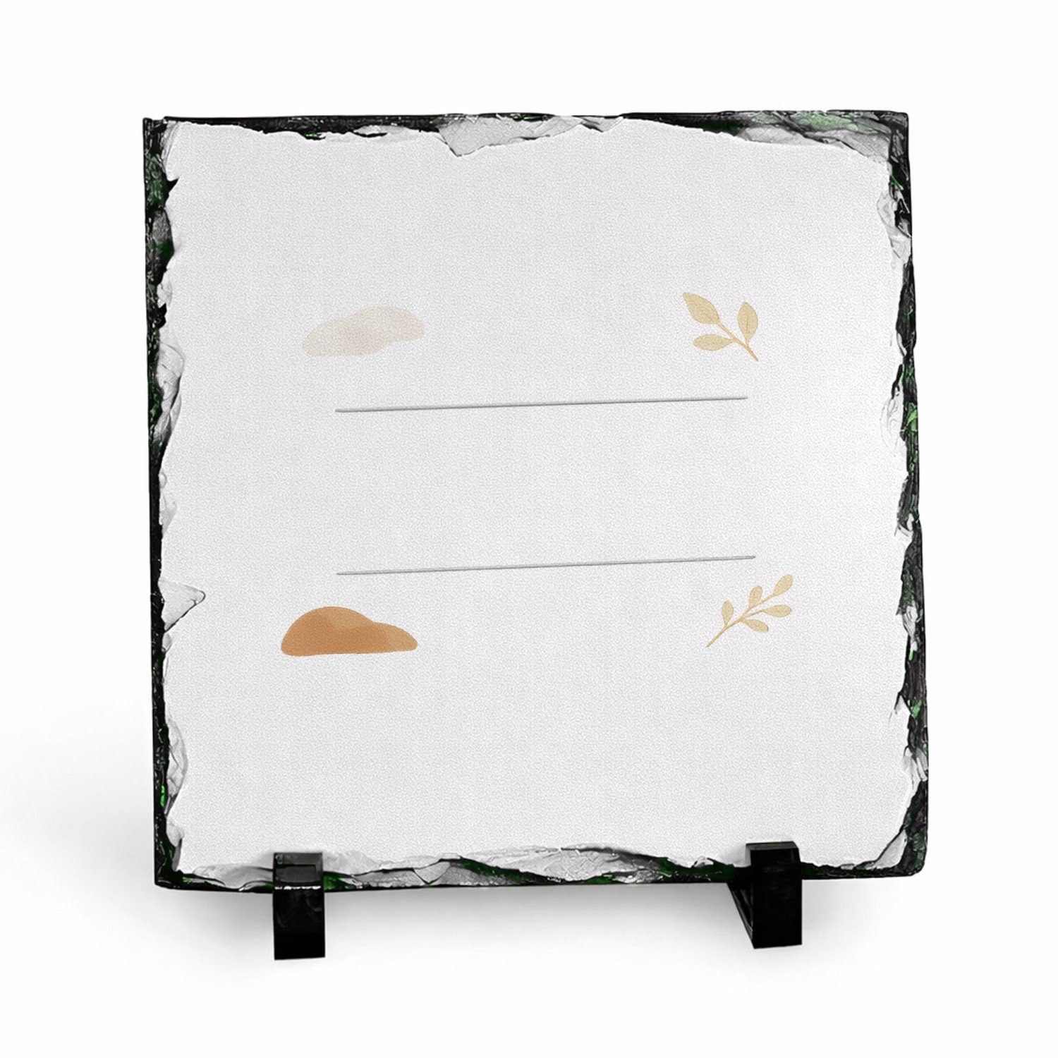 Mr Cadeautjes Leisteen vierkant 15 x 15 - design Een strak typografisch kussen met een korte, liefdevolle boo | cadeau Wit