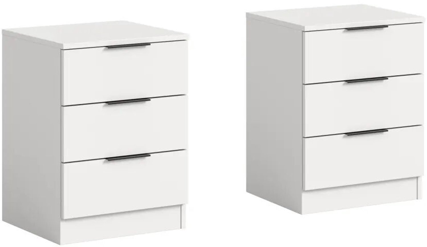 Furnilux Nachtkastjes Set van 2 - Witte Ladekasten met Volledige Uittreklades