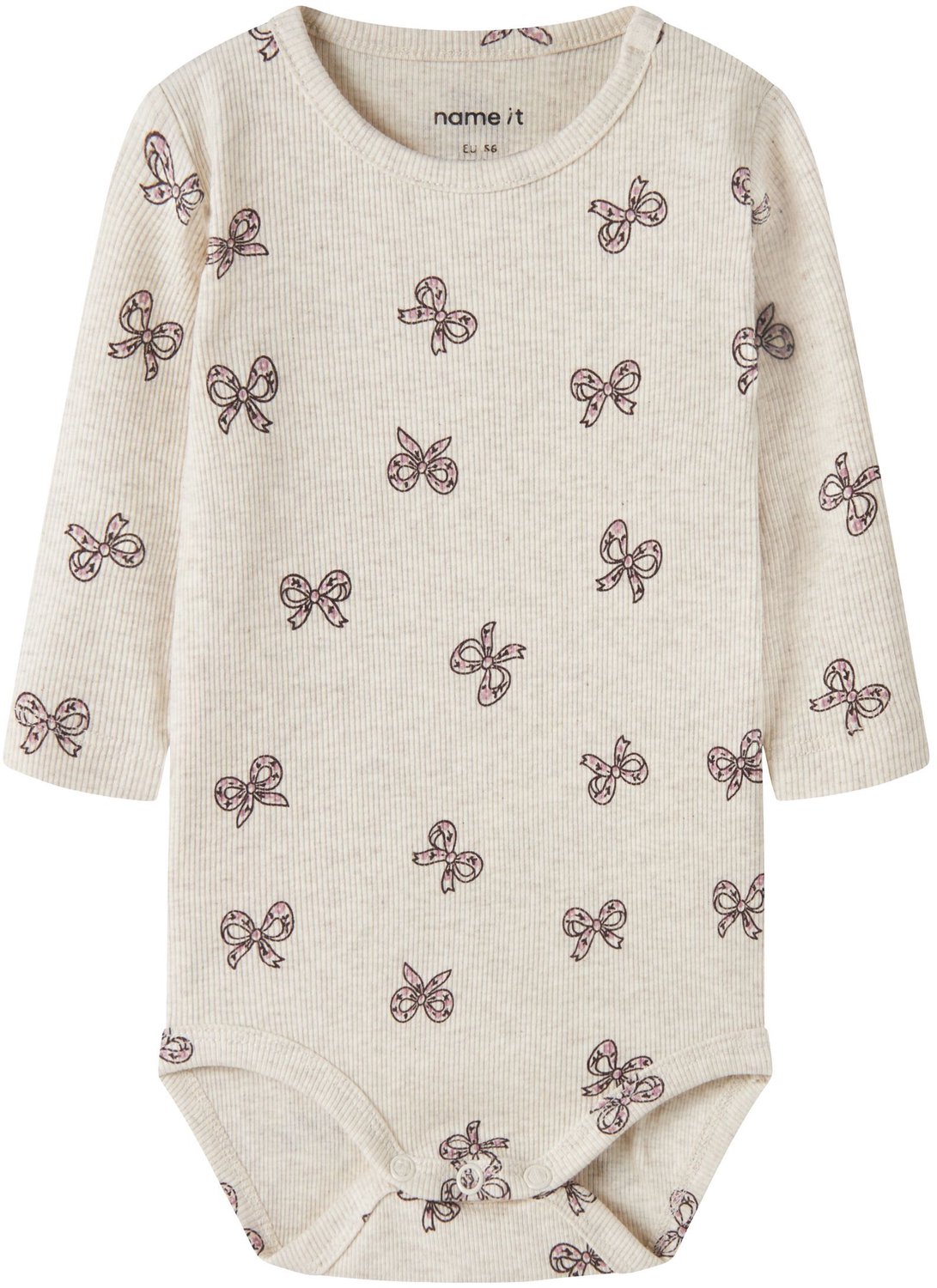 NAME IT Romper Biologisch katoen geribbeld Peyote Melange1