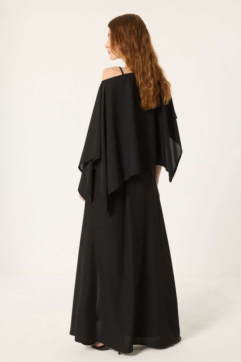 Touché Privé - Set van blouse met vlindermouwen en broek - Zwart - Dames