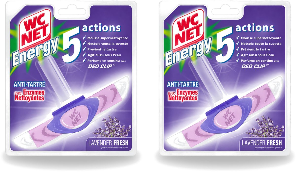 2 x WC Net - Toiletblok - Lavendel - 1 Blokje - Voordeelverpakking - 2 stuks