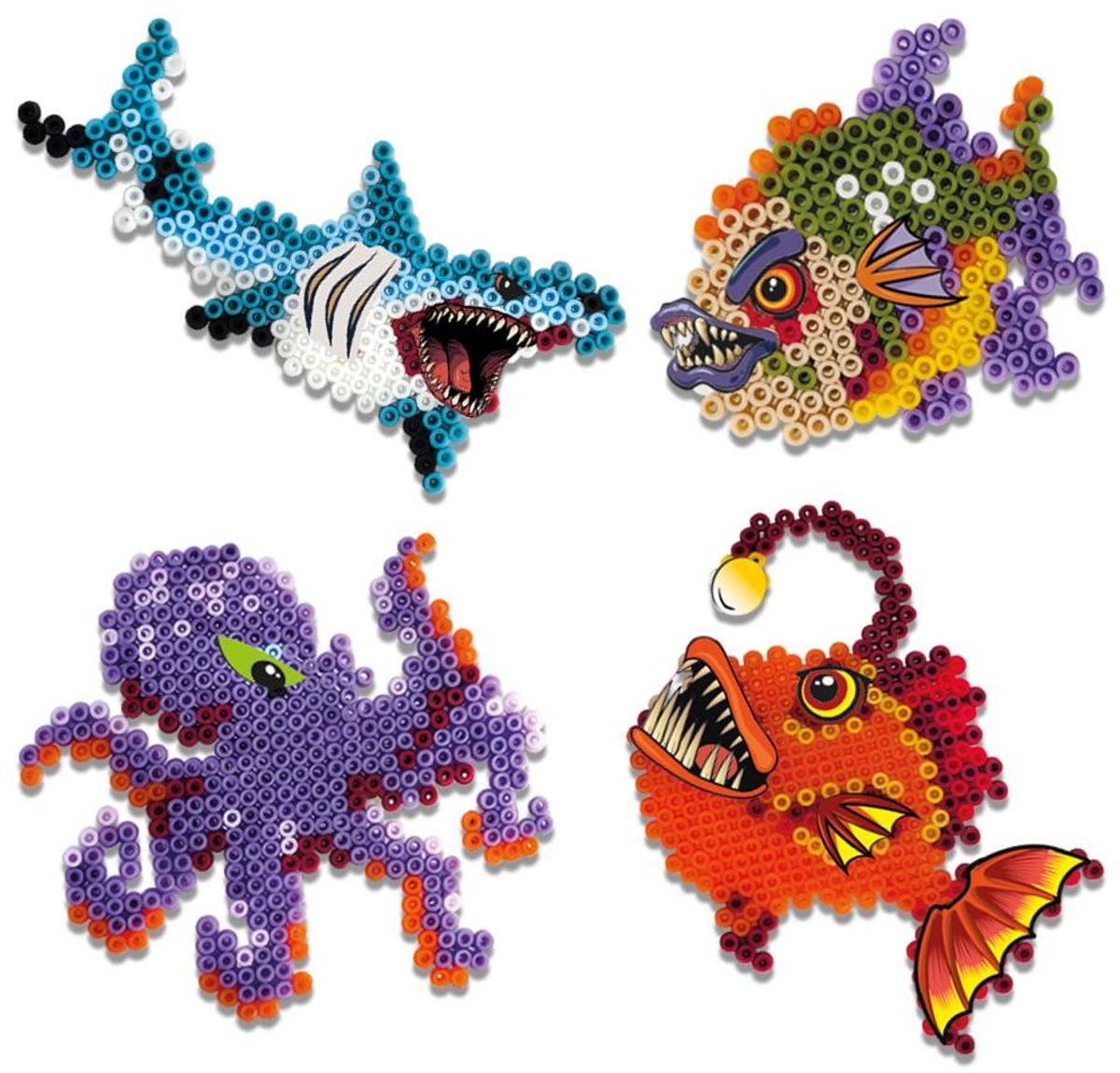 SES Creative Beedz Strijkkralen Set - Enge Zeedieren - Vanaf 5 Jaar - 2400 Stuks - Knutselen - PVC-Vrij - Schoencadeautjes Sinterklaas — afbeelding 5