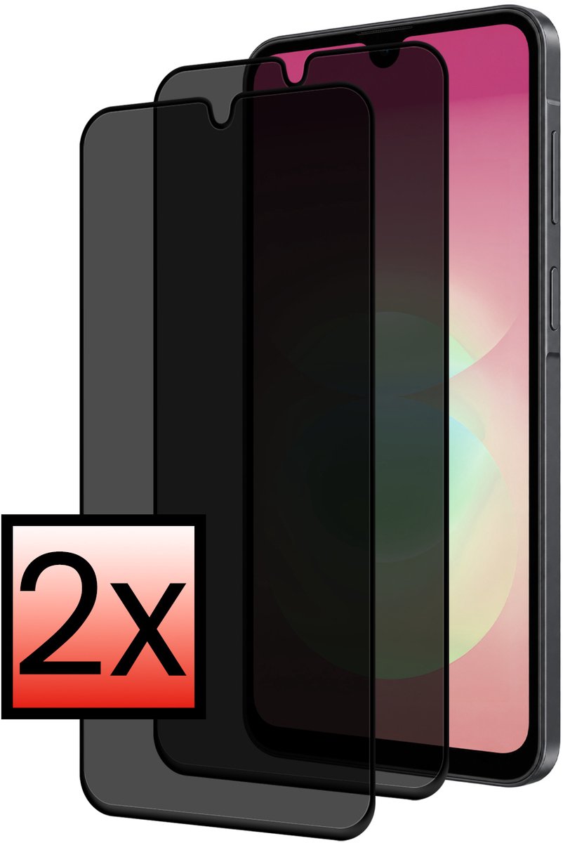 Screenprotector - 2 Stuks - Geschikt voor Samsung Galaxy A18 - Privacy Filter - Beschermglas - Gehard Glas - Tempered Glass - Screen Protector - Anti Spy - Full Display Cover
