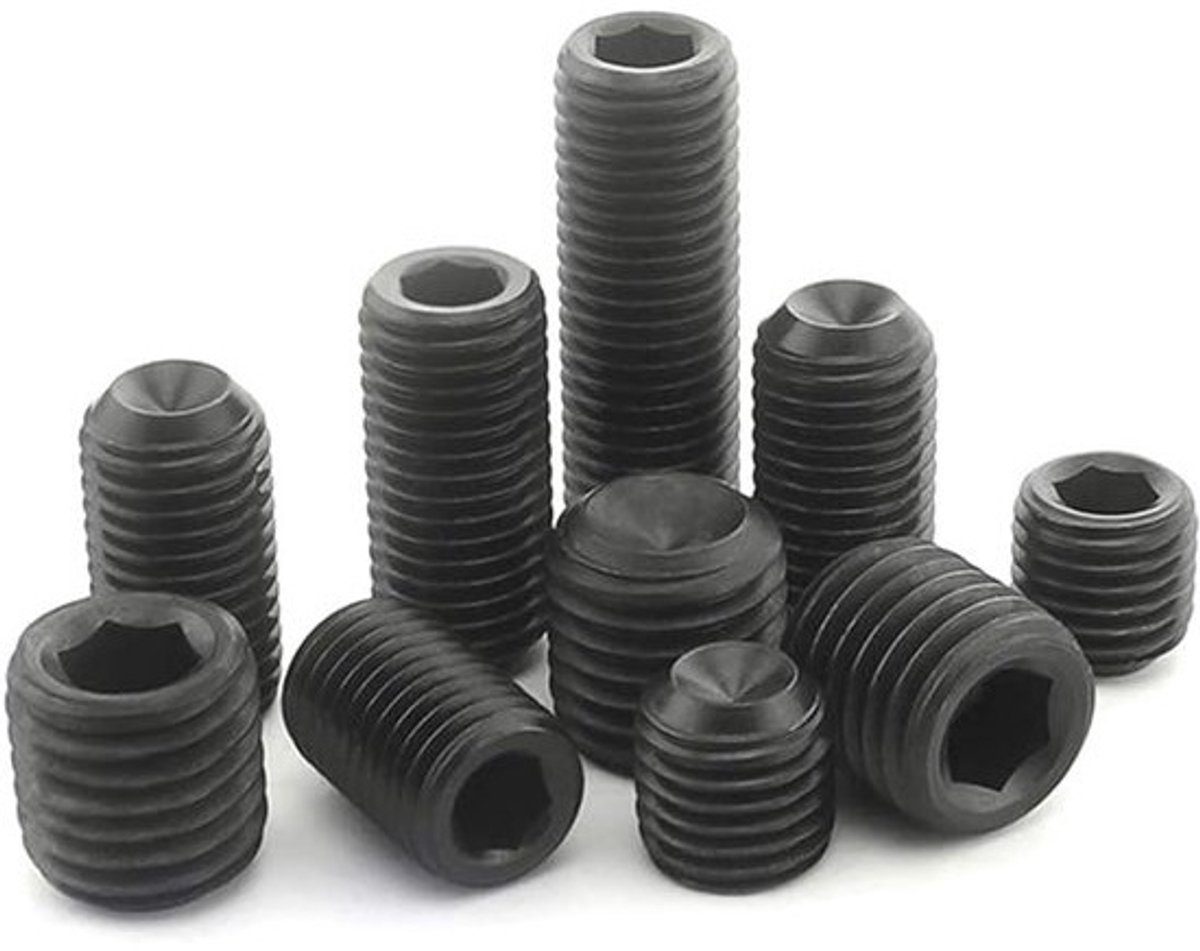 Inbuskopschroeven - koppuntschroef - voor machineconstructie - hoge treksterkte - M6 x 4 mm - zwart