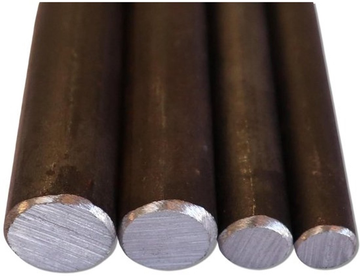 Stalen rondstaaf - Metalen staafprofiel - Voor metaalbewerking en constructie - Warmgewalst S235JR - 25 mm x 1000 mm