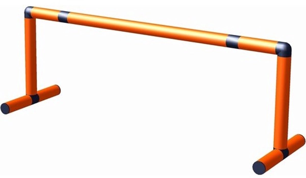 Sporthindernis - Agilitytraining - Sporten voor kinderen - Uitbreidbaar systeem - 125x35x45cm - Oranje