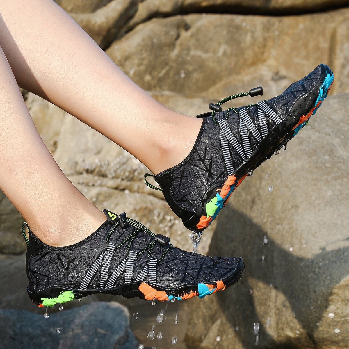 Tmaza Zwemschoenen, voor heren en dames, slipvast, waterschoenen, strandschoenen, aquaschoenen, surfschoenen - ShopVlot