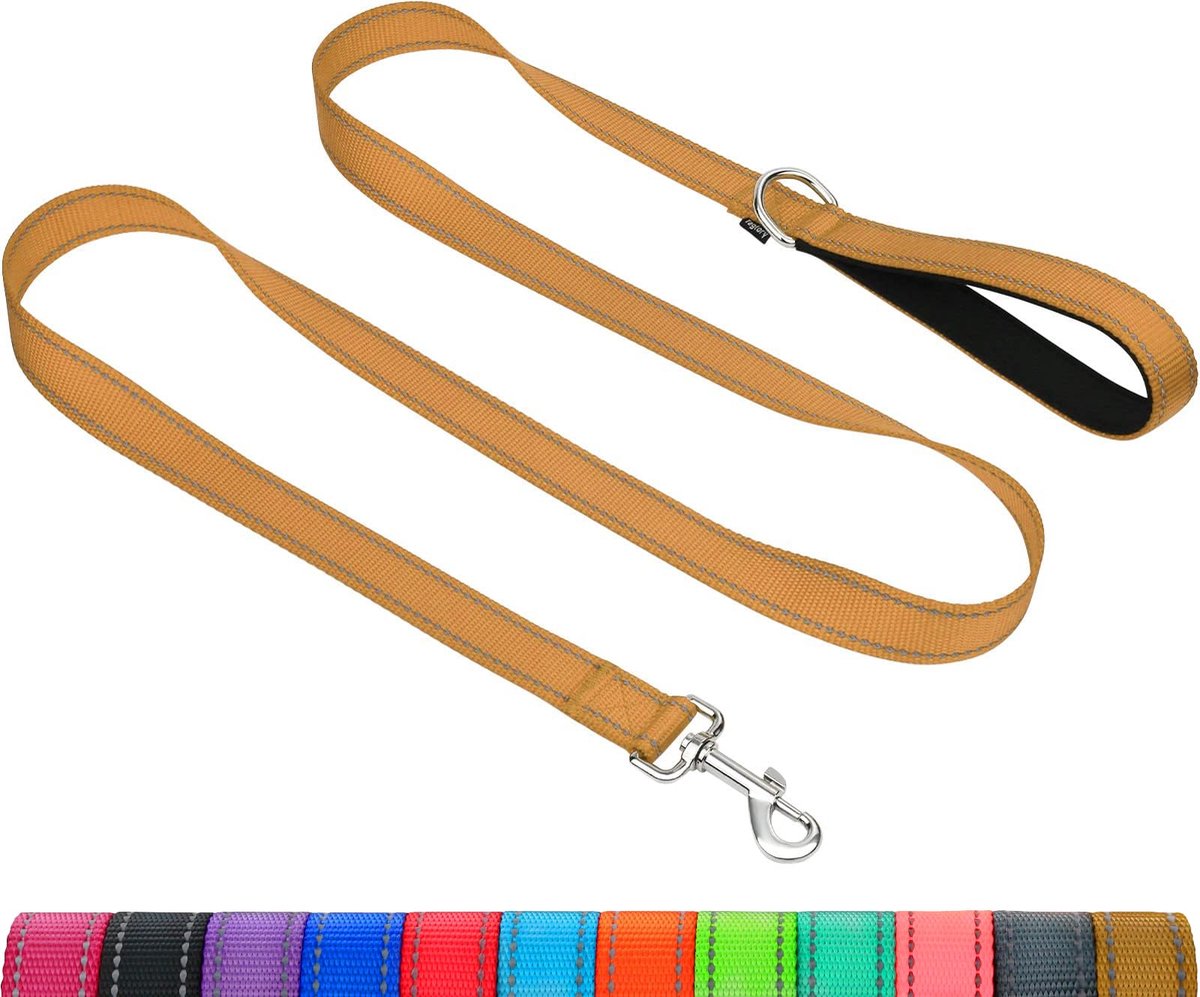 Taglory Hondenlijnen voor kleine tot middelgrote honden - Dubbelzijdig reflecterend - Zacht neopreen gevoerd handvat - ShopVlot