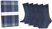 Tommy Hilfiger Sokken Heren - Giftbox Stripe Jeans - 5 paar hoge sokken - Maat 39/42