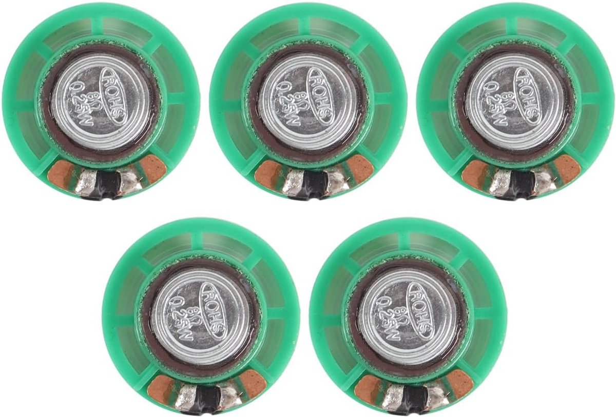 Mini ronde magnetische luidsprekers 5 stuks - 27mm externe hoorns - 8 Ohm, 0.5W - ideaal voor DIY projecten - ShopVlot