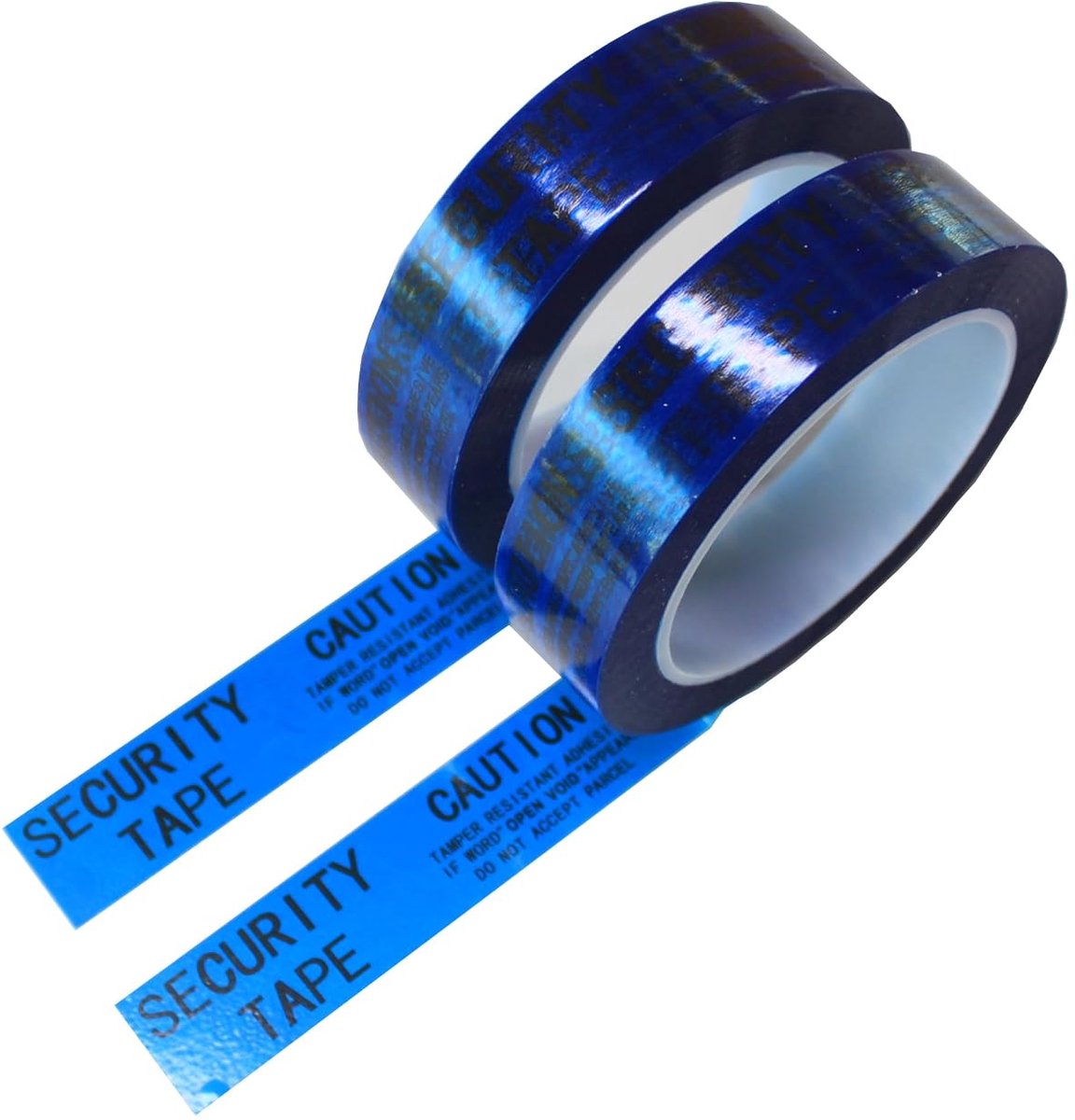 TamperSeals Group - 2 roll safety tape, resistant to residues (1 inch x 55 yards x 2 ml, safety guarantee tape, blue) - ShopVlot